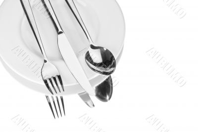 fork, knife and a spoon