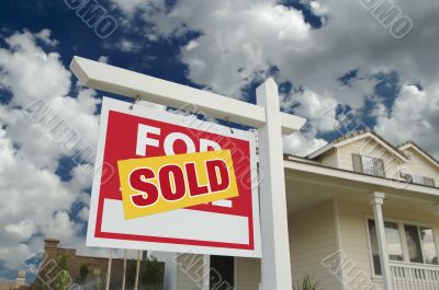 Sold Home For Sale Sign & New Home