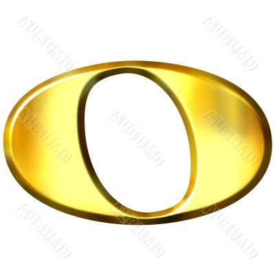 3D Golden Whole Note