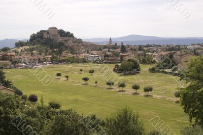 Panoramic view of Sarteano (Tuscany)