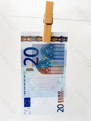 Euro of a banknote