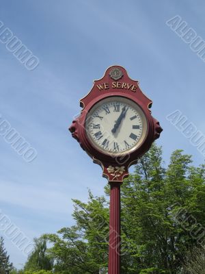 old style outdoor clock