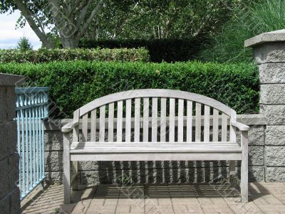 park bench in a garden