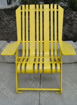 yellow park chair
