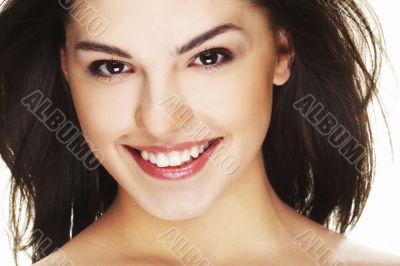 Portrait of beautiful happy young woman