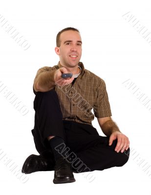 Man Watching Television