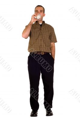 Man Drinking Milk