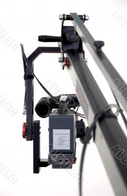 dv camcorder on the crane