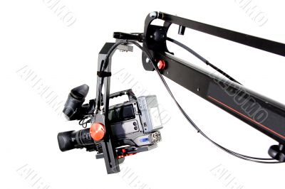 dv camcorder on the crane