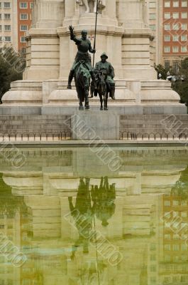 Miguel de Cervantes statue in Madrid