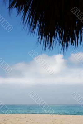 beach under umbrella