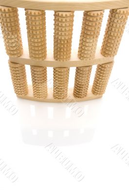wood massager on white