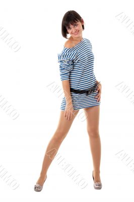 Sexy young woman in frock