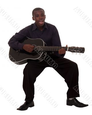 Singing guitarist