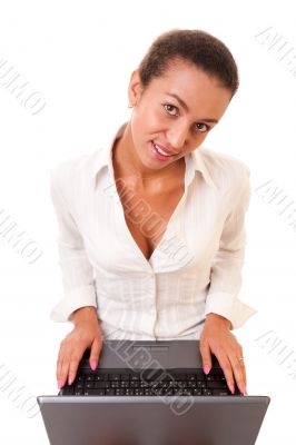 girl with laptop