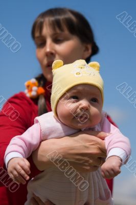 Baby with mom