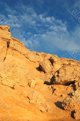 African landscape rock formations in a sand desert 2