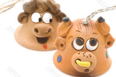 Christmas-tree decorations cow