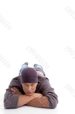 young american man posing in front of camera