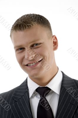 portrait of smiling young manager