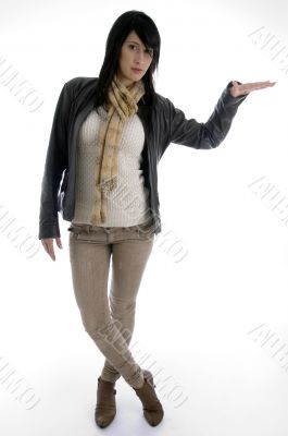 posing stylish lady