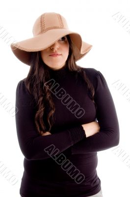 beautiful woman wearing hat