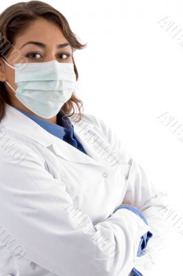 female doctor wearing mask