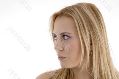 close up beautiful face of woman
