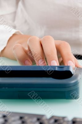 female operating calculator