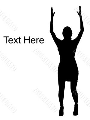 standing woman looking upward