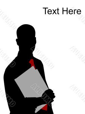 man holding folders