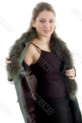 young posing model