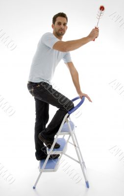 young man painting