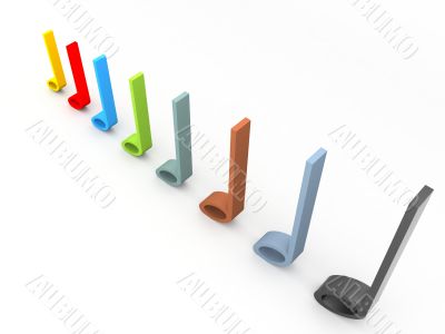 colorful musical notes