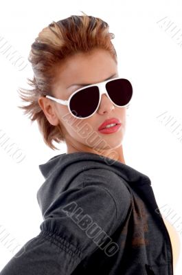 portrait of attractive woman wearing eyeglasses
