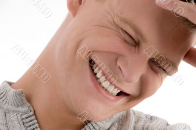 close up of smiling handsome man