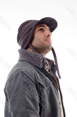 young male model posing