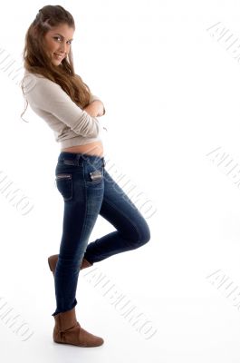 fashionable female model posing