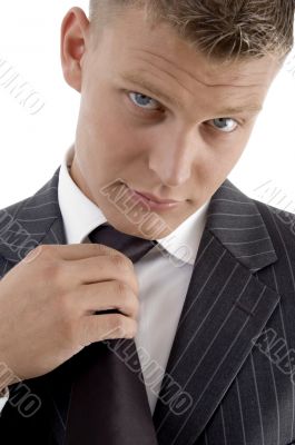young professional wearing tie