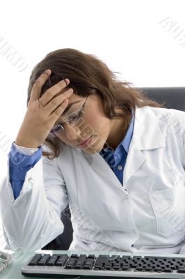 young doctor in tension