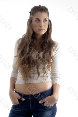 stylist young woman wearing modern dress