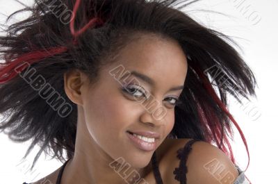 stylish pose of beauty model