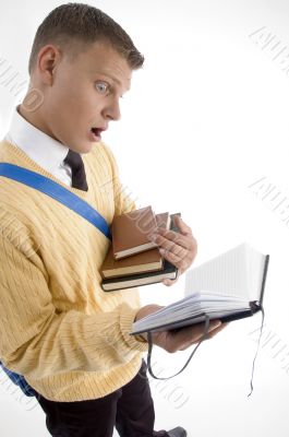 smart student managing his books