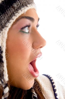 surprised face of young girl