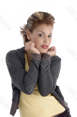 posing attractive model