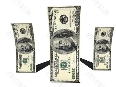 dollars with stripes