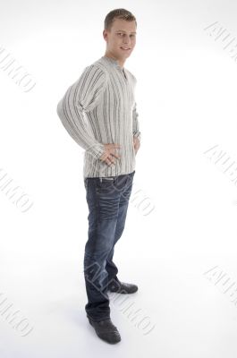 standing handsome man