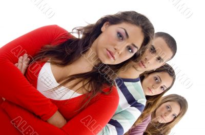 corner view of young people
