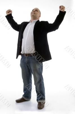 standing successful businessman