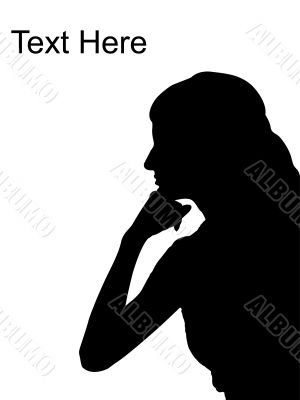 woman putting chin on her fist